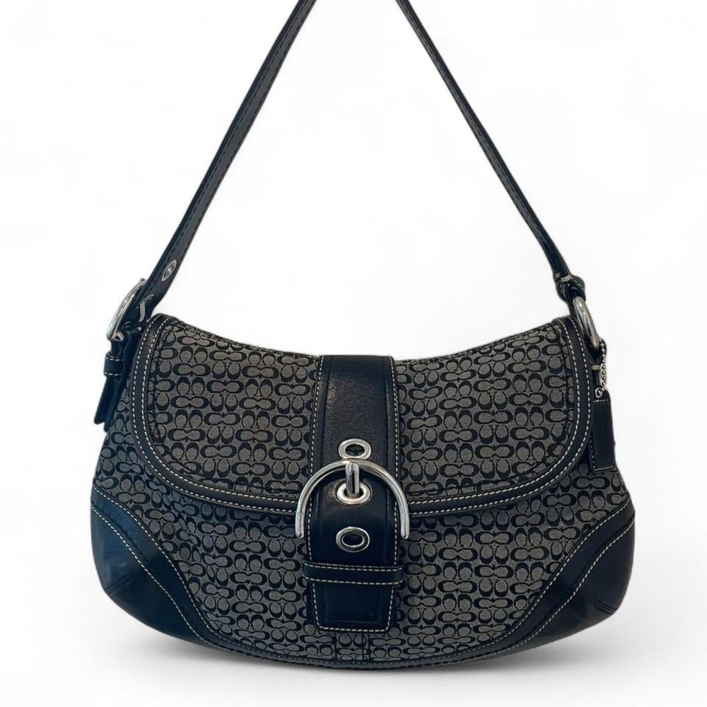 Black Patterned Shoulder Bag